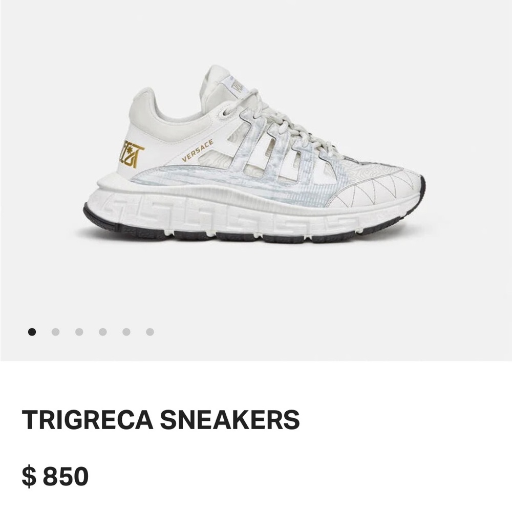 Women’s 37.5 Versace Trigreca sneakers Bianco-Oro